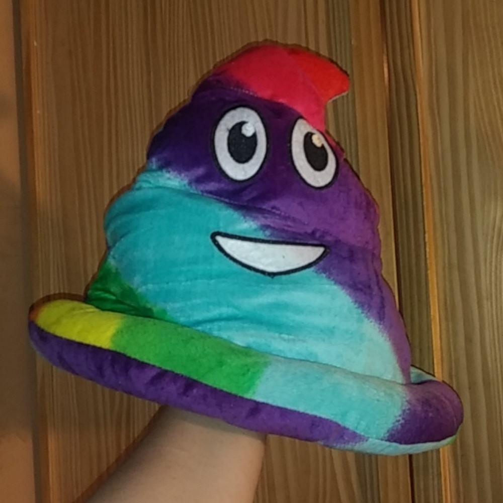 Rainbow Poop Emoji Hat